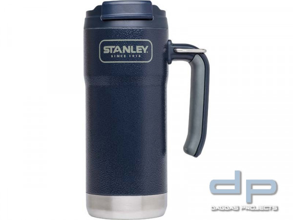 Stanley Adventure Vacuum Travel Mug, 473 ml, Navy-blaue Hammerschlaglackierung, Klappdeckel
