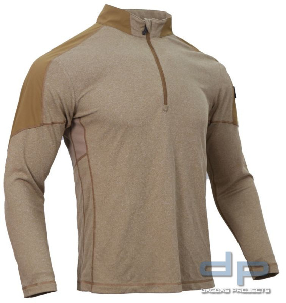 Emerson Gear Blue Label Hunter Long Sleeve Polo in Khaki und Ranger Green