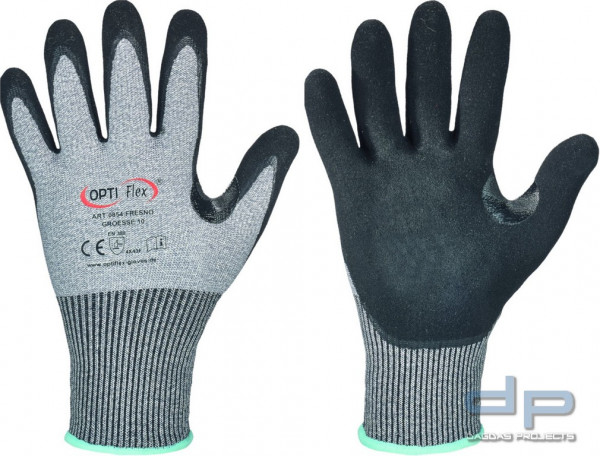 OPTI FLEX® Handschuhe EN 388 in schwarz/grau Größe: 9