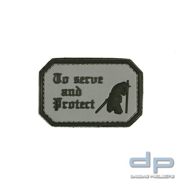 Patch 3D PVC To serve and protect grey