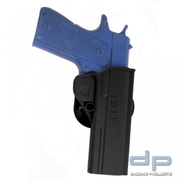 IMI DEFENSE® Paddleholster für 1911 Pistolen schwarz, rechts, 1911 m. 5&quot; Lauf, BL 45 mm