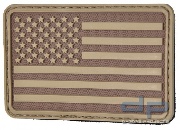 Hazard 4 Rubber Patch USA 75 x 50 Coyote
