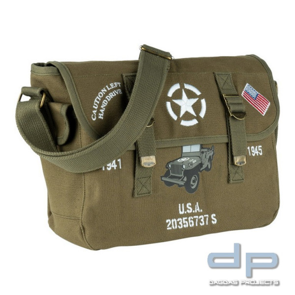 Umhängetasche aus Canvas Willys USA