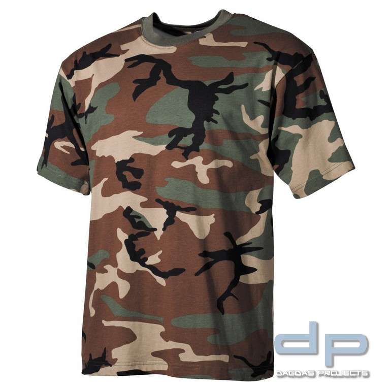 US T Shirt halbarm woodland 170 g m