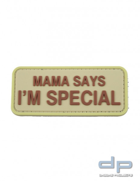 Klettabzeichen Mama Says Im Special - gummiert, 85x40 mm