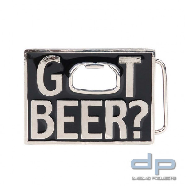 Buckle &quot;got beer&quot; mit Flaschenöffner