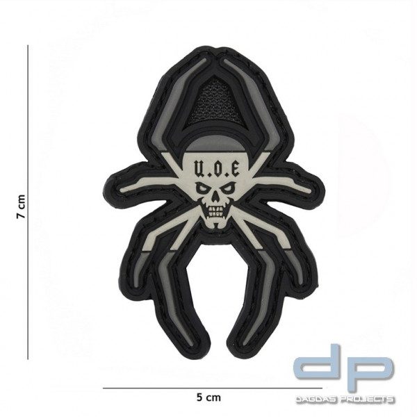Emblem 3D PVC Spanische Spinne grau