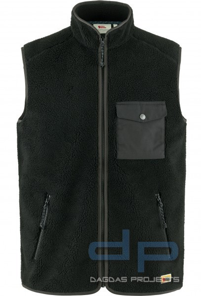 FJÄLLRÄVEN VARDAG PILE FLEECE VEST OUTDOOR- FLEECEWESTE BUCKWHEAT BROWN-LAUREL GREEN