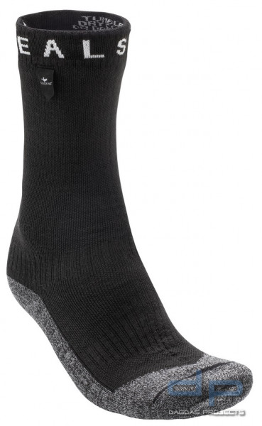 SealSkinz Waterproof Warm Weather Soft Touch Mid Sock in schwarz