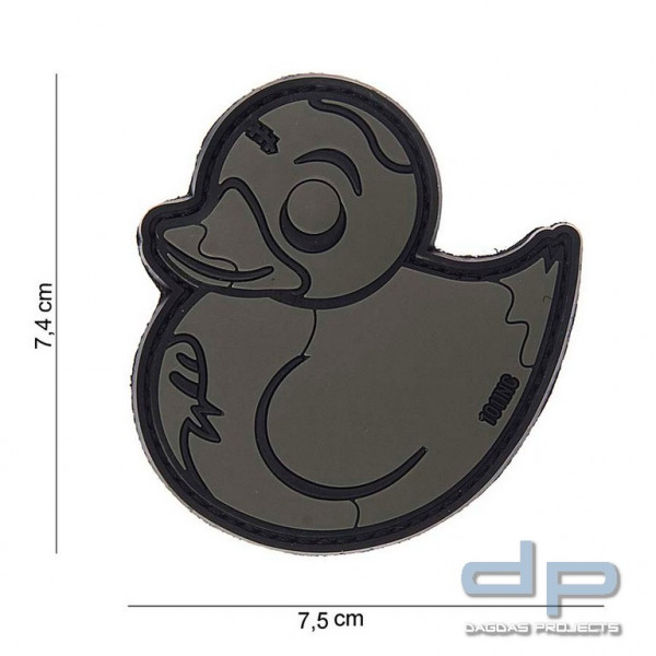 Emblem 3D PVC Zombie Duck grau