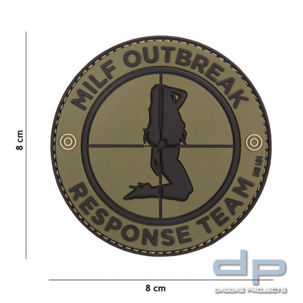 Emblem 3D PVC Milf Outbreak grün