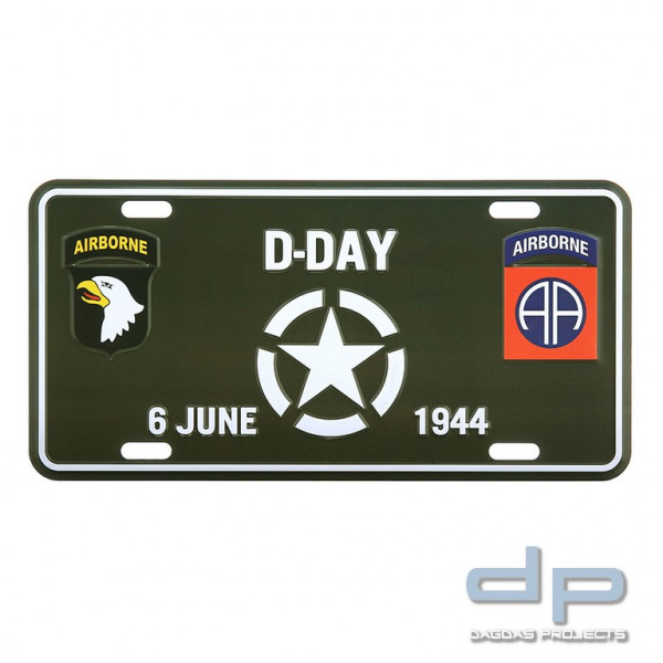 Nummernschild D-Day White Star 6 June 1944