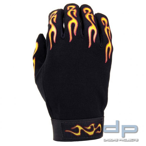 Mechanic Handschuhe mit Flammen