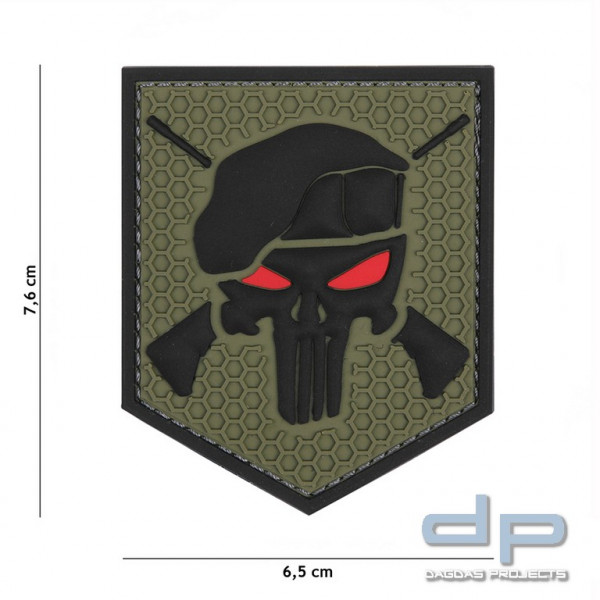 Emblem 3D PVC Commando Punisher Grün