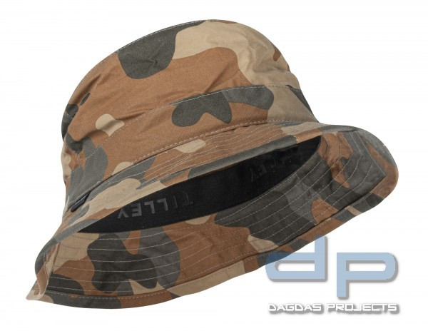 TILLEY WAXED CAMO BUCKET HAT -ANGLERHUT