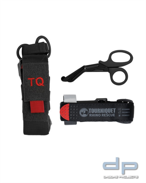 RHINO RESCUE TOURNIQUET W/POUCH &amp; SCISSORS SCHWARZ