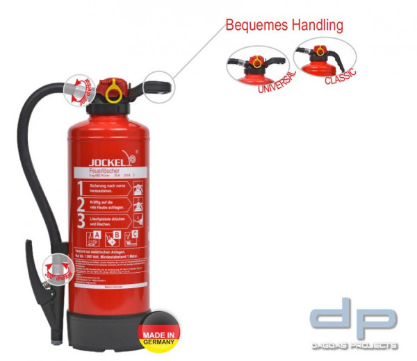 ABC - Pulverlöscher P6JX34 FR Universal-Rundgriff