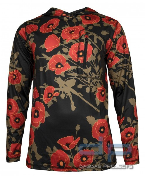 OTTE GEAR SHADE SHIRT UPF 50+ LONGSLEEVE MIT UV-SCHUTZ POPPIES OF WAR