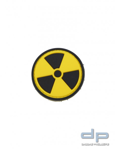 Klettabzeichen Radioactive - gummiert, rund, 50 mm