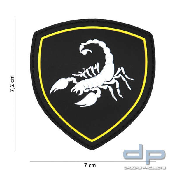Emblem 3D PVC Russischer Skorpion schwarz
