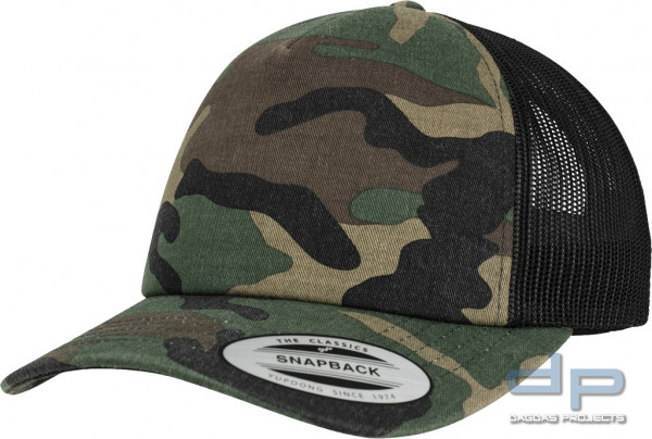 Camo Trucker Cap in darkcamo-black und woodland-black