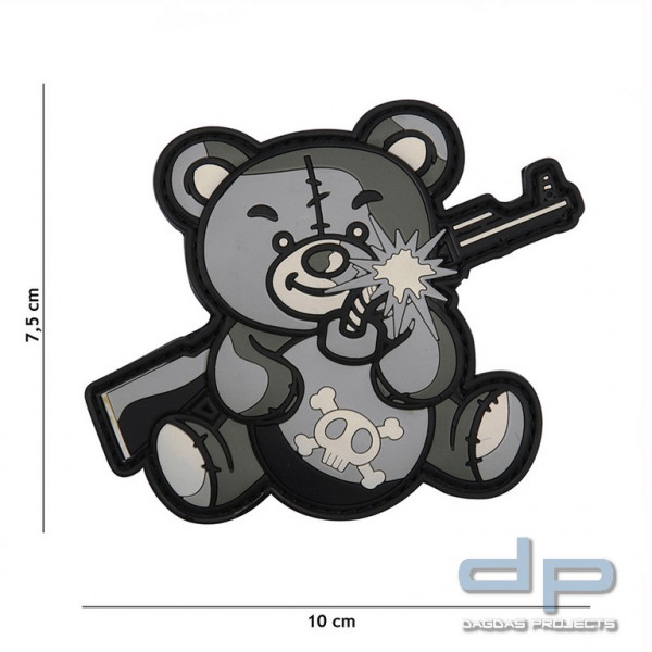 Emblem 3D PVC Terror Teddy grau