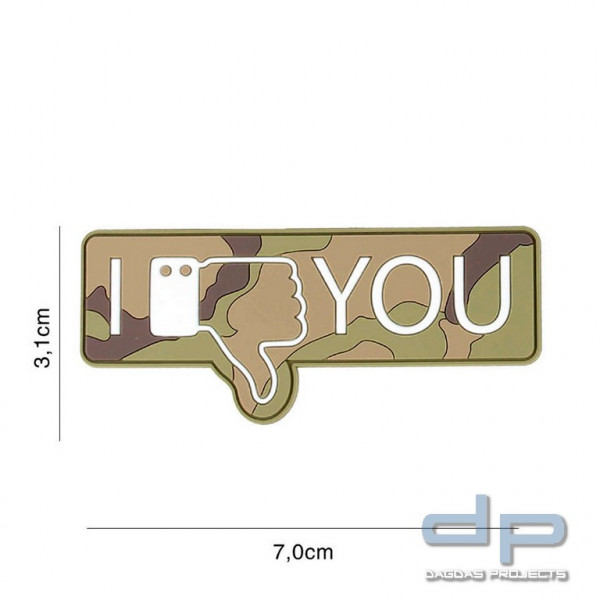 Emblem 3D PVC I don&#039;t like you woodland