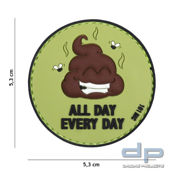 Emblem 3D PVC All Day Every Day grün/schwarz
