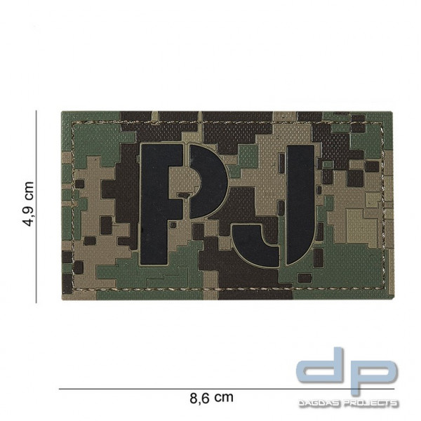 Emblem 3D PVC PJ dig. Woodland