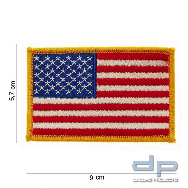 Emblem Stoff USA Golden Border (groß)