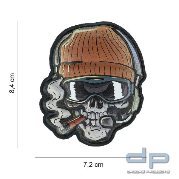 Emblem 3D UV Totenkopf-Mütze Krieger