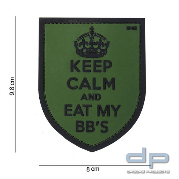 Emblem 3D PVC Keep Calm Grün