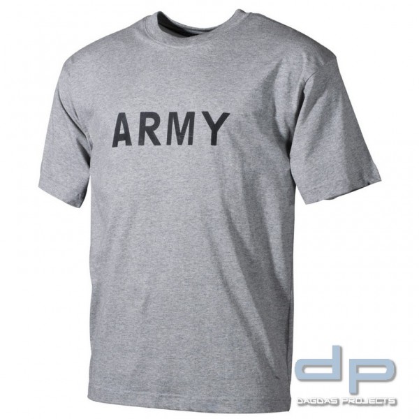 T-Shirt, bedruckt, &quot;Army&quot;, grau