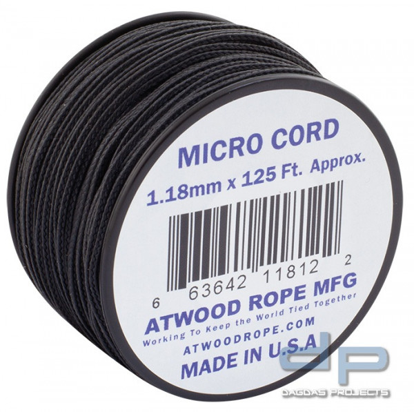 Atwood Rope Micro Cord 1,18 mm - 38 m in verschiedenen Farben