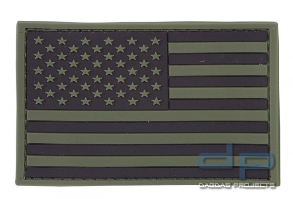 3D Rubber Patch USA 80 x 50 oliv