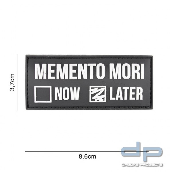Emblem 3D PVC Memento Mori later schwarz