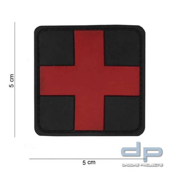 Emblem 3D PVC Kreuz rot