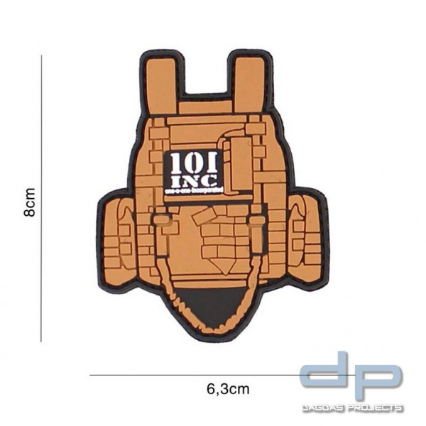 Emblem 3D PVC Tactical Weste braun