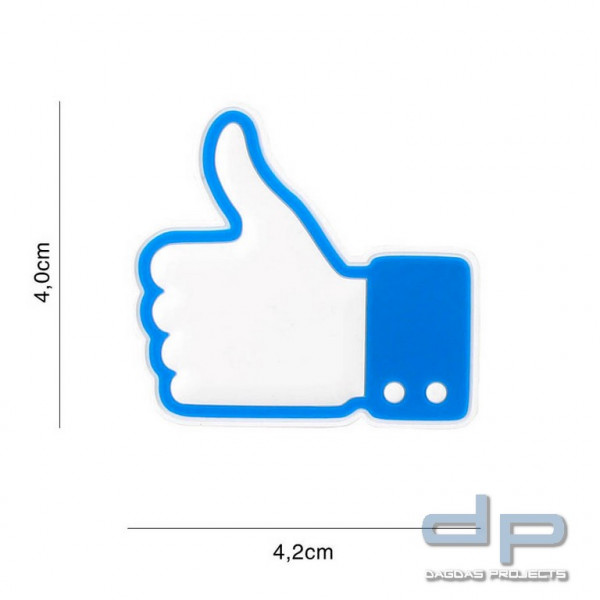 Emblem 3D PVC Like/don&#039;t like blau