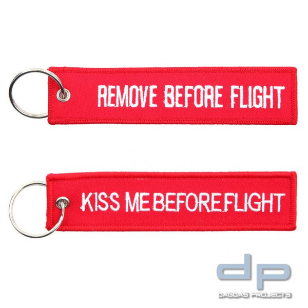 Schlüsselanhänger RBF + Kiss me before Flight