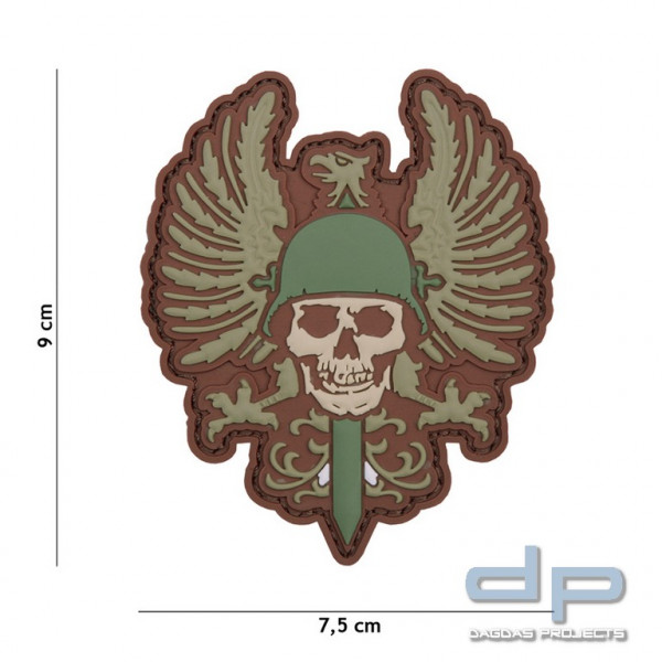 Emblem 3D PVC Spanischer Skull multi