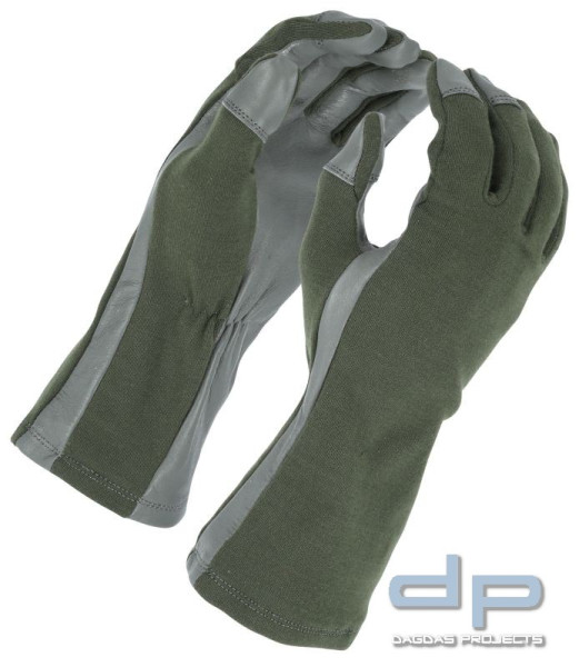 Recon - Piloten Handschuhe Flyers Summer (DuPont™ Nomex®) sage green