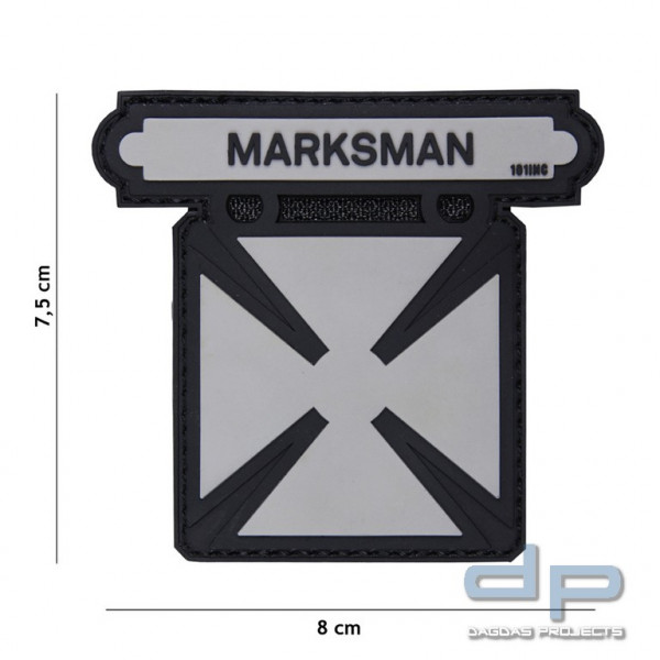 Emblem 3D PVC Marksman grau