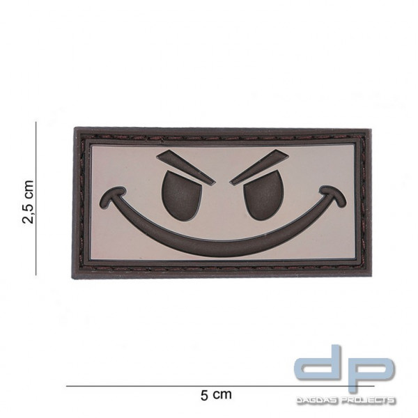 Emblem 3D PVC Evil Smiley braun