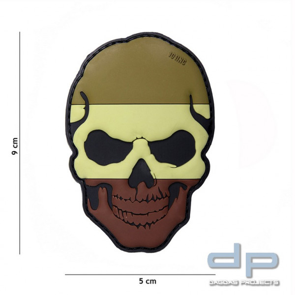 Emblem 3D PVC Skull Niederlande Camo
