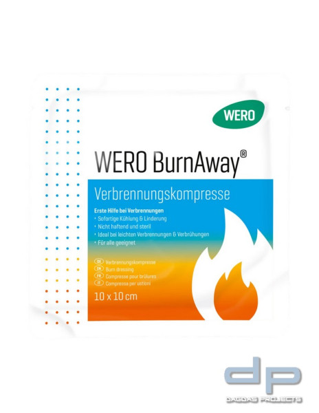 WERO BurnAway® Verbrennungskompresse - 10 x 10 cm