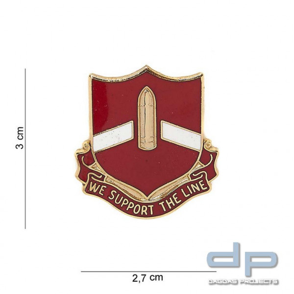 Emblem Metall 28th Field Artillery Regiment We Support