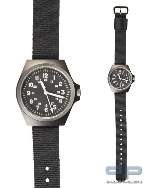 ARMY UHR ′US-STYLE′ S/STEEL IP SCHWARZ