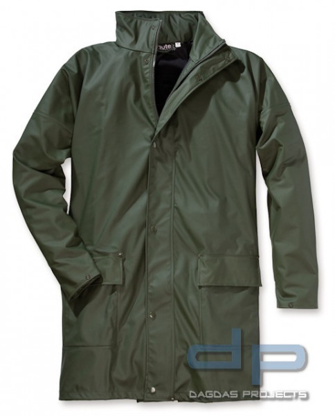 PU-Regenjacke in oliv und gelb