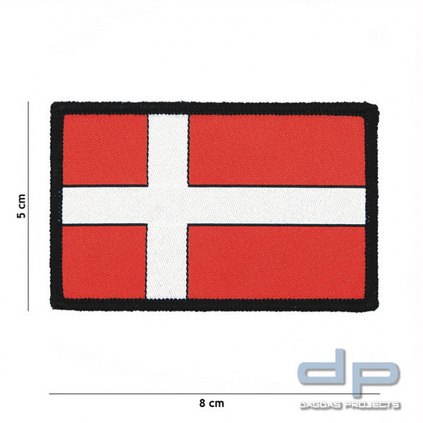 Emblem Stoff fein gewebt Flagge Dänemark